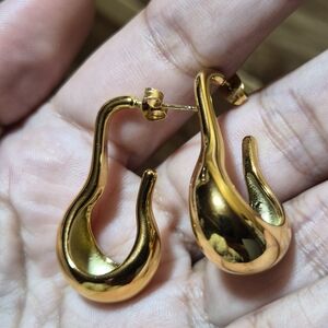 Fashion Jewelry Gold Teardrop Earrings